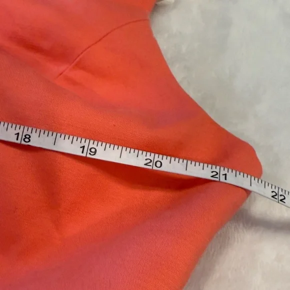 Forever 21 Vibrant Coral sleeveless midi dress scoop neck pleated waist plus 2X - Picture 8 of 11